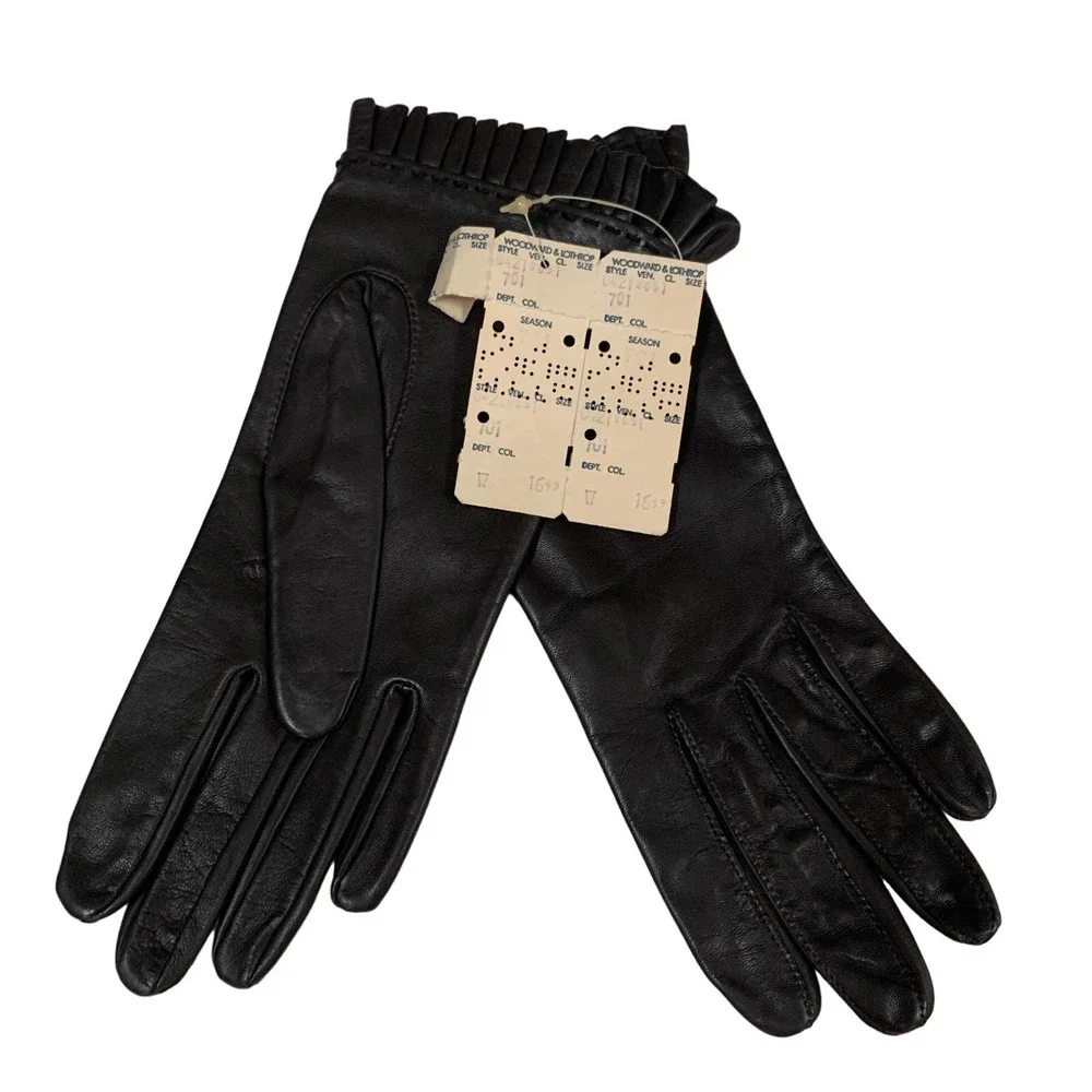 Vintage Aris Brown Leather Gloves Size 7 1/2